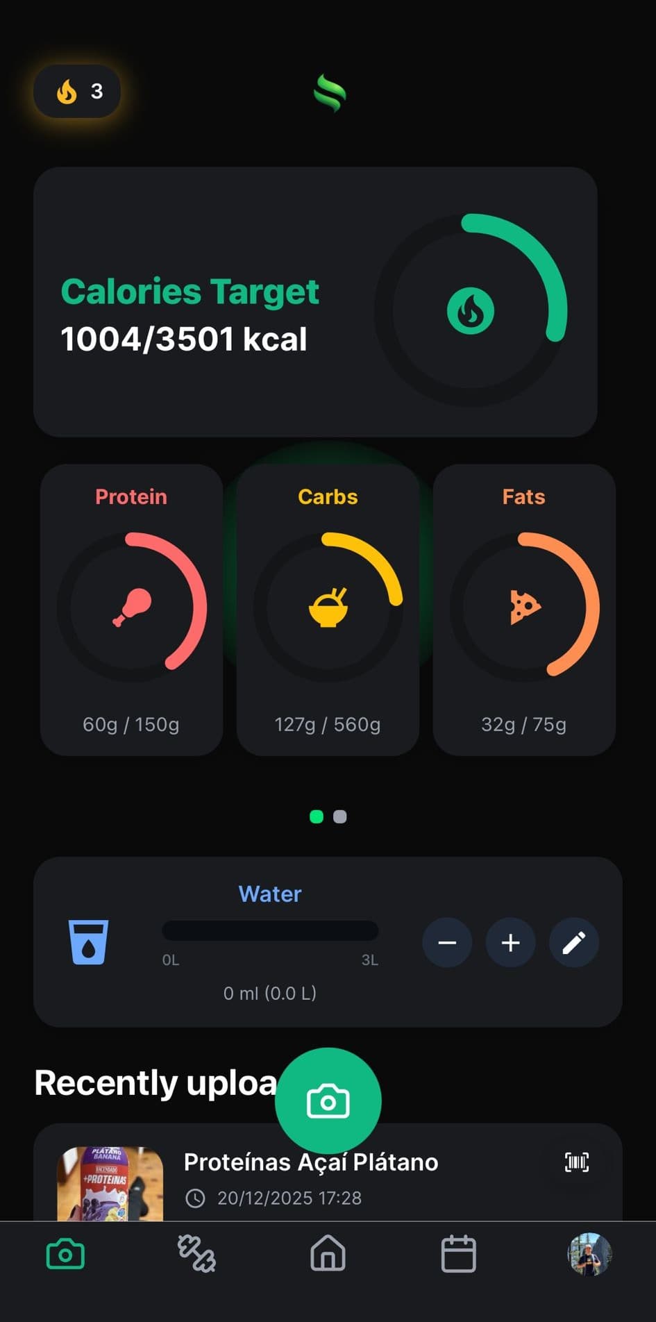 Screenshot Nutrition Spotter AI